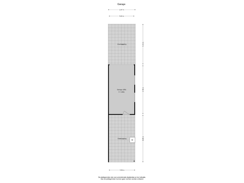 Bekijk plattegrond van Garage van Burg.Woltersstraat 34