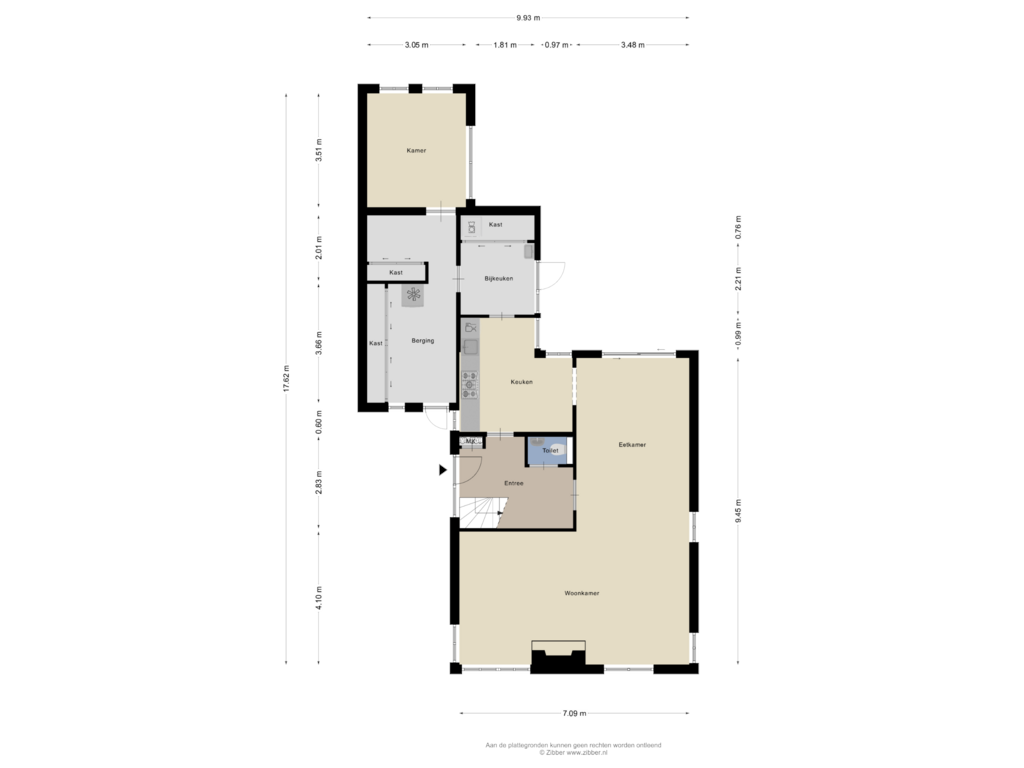 Bekijk plattegrond van Begane Grond van Welgelegenweg 4