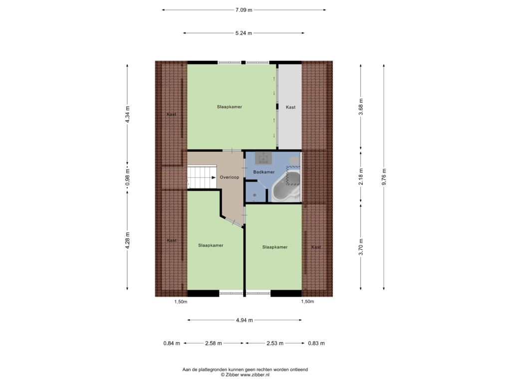 Bekijk plattegrond van Eerste Verdieping van Welgelegenweg 4