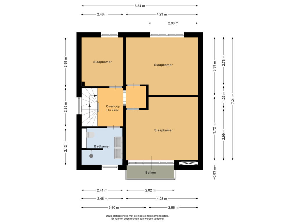 Bekijk plattegrond van Eerste verdieping van Pastoor Zijlmansstraat 9