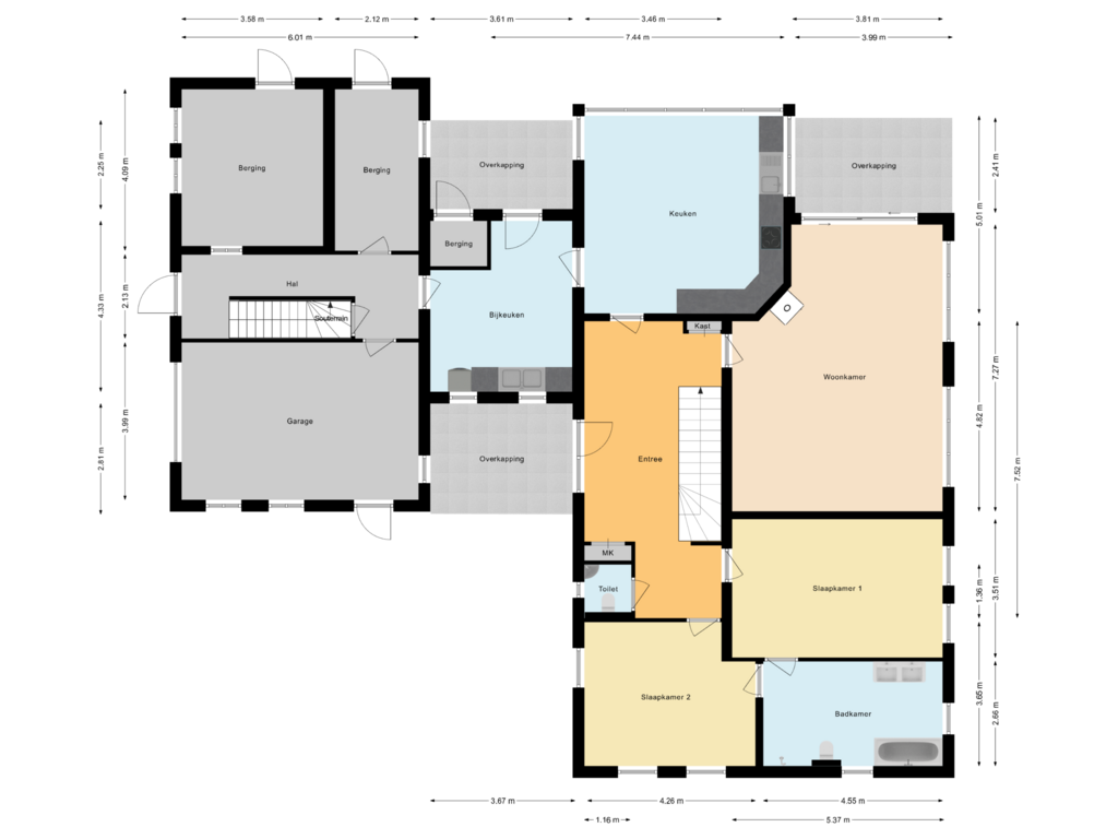 Bekijk plattegrond van Begane grond van Oshaarseweg 23