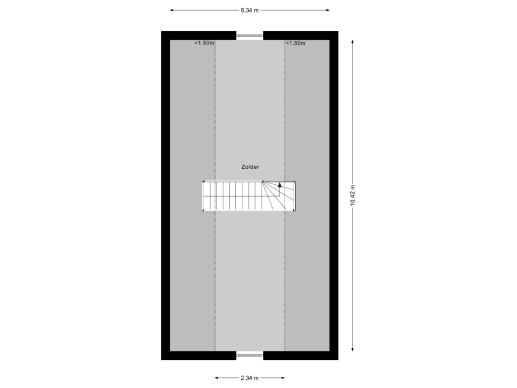 Bekijk plattegrond van Zolder van Oshaarseweg 23