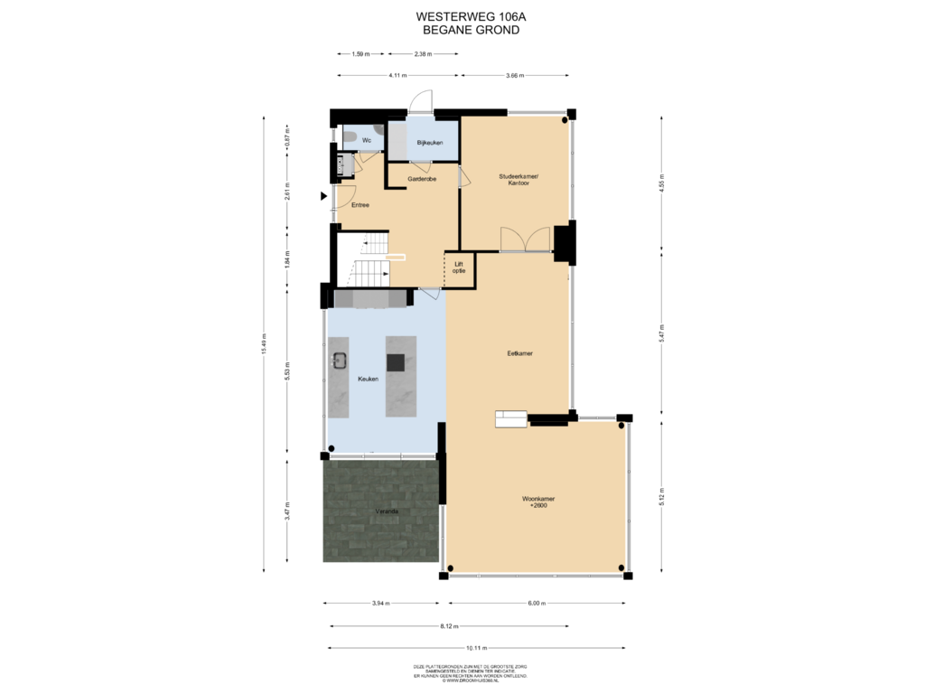 View floorplan of Begane Grond of Westerweg 106-A