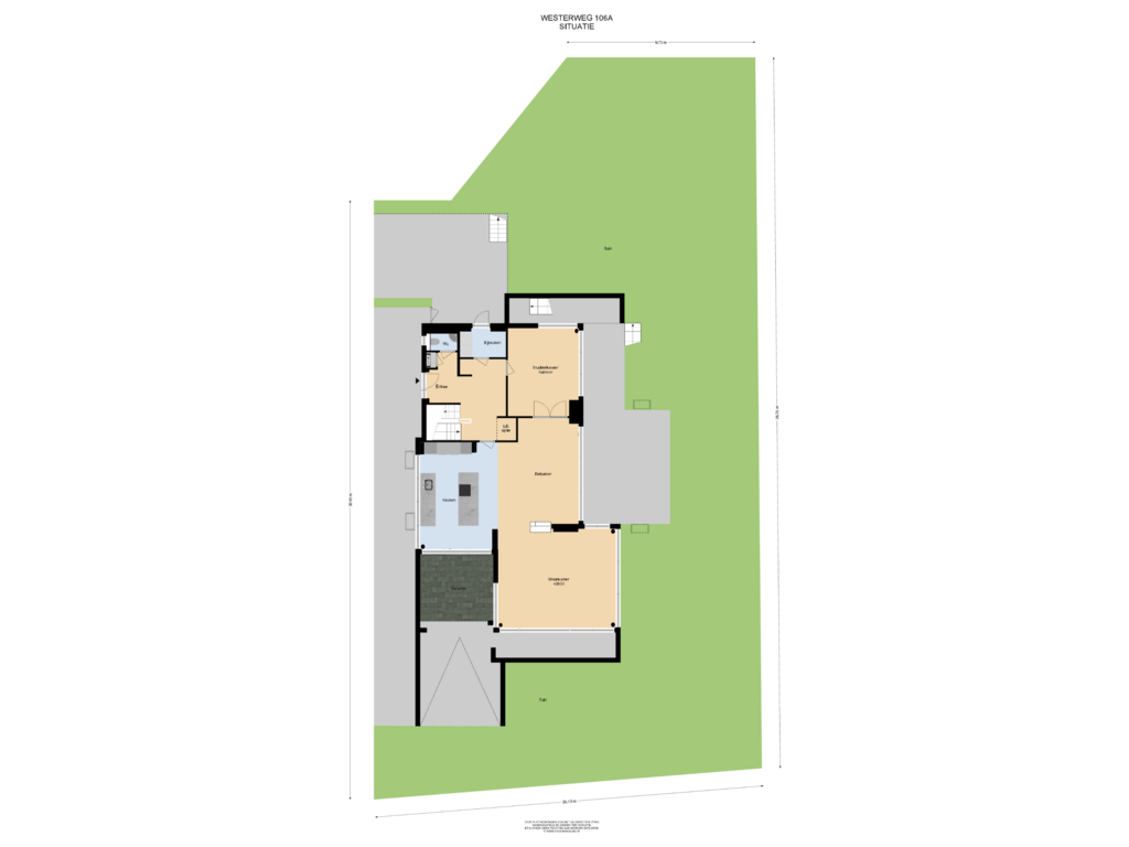 View floorplan of Situatie of Westerweg 106-A