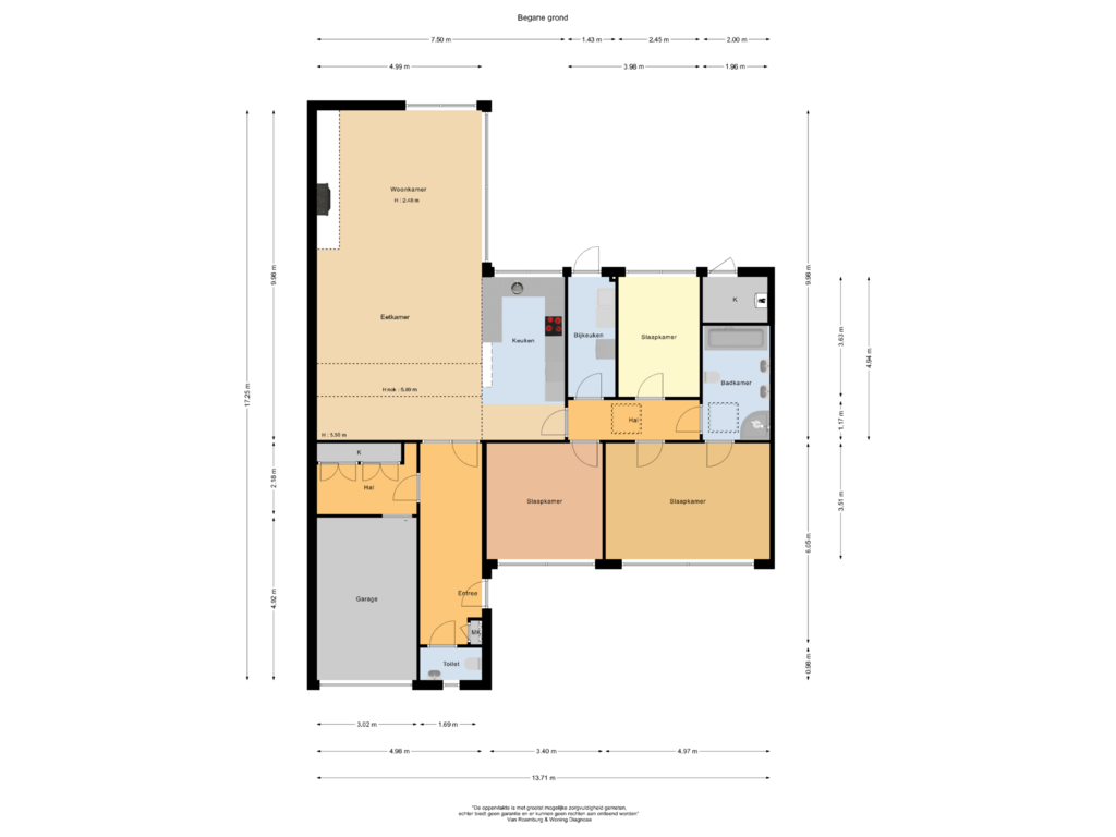 View floorplan of Begane grond of Prins Constantijnlaan 2