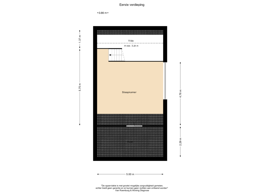 View floorplan of Eerste verdieping of Prins Constantijnlaan 2