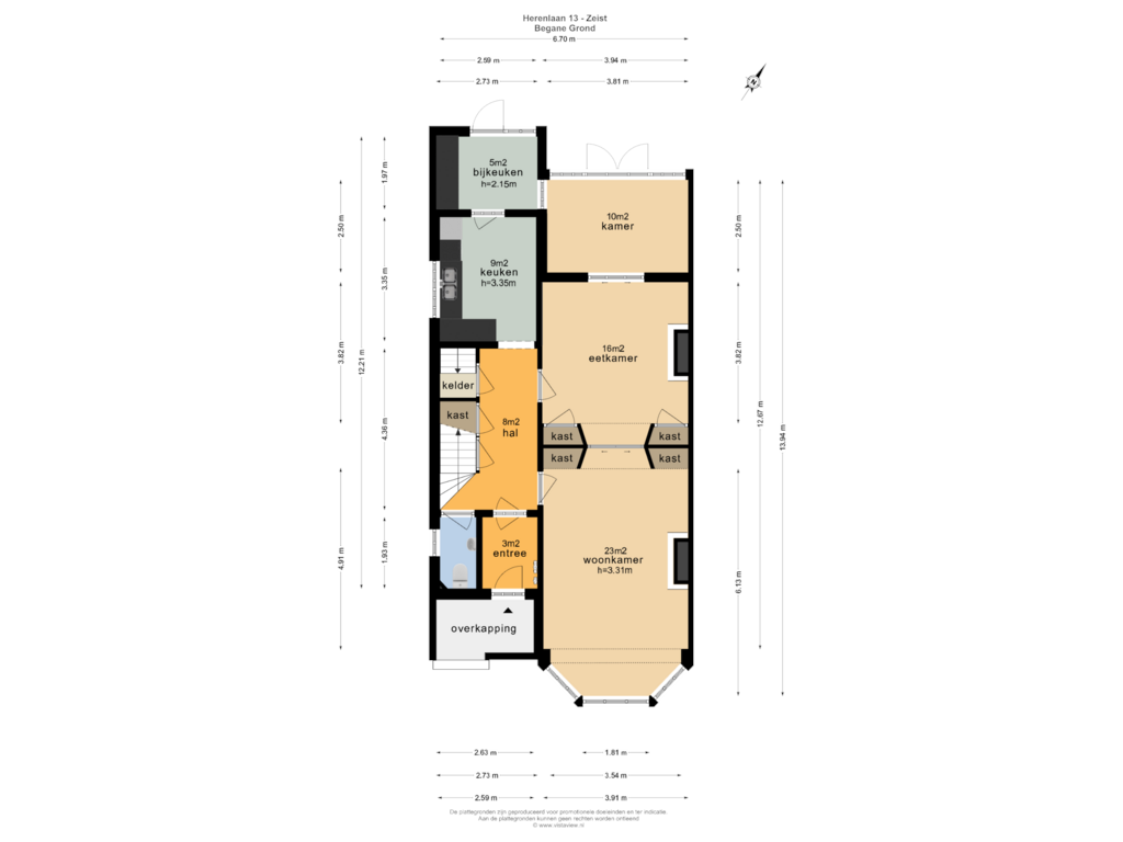 Bekijk plattegrond van BEGANE GROND van Herenlaan 13