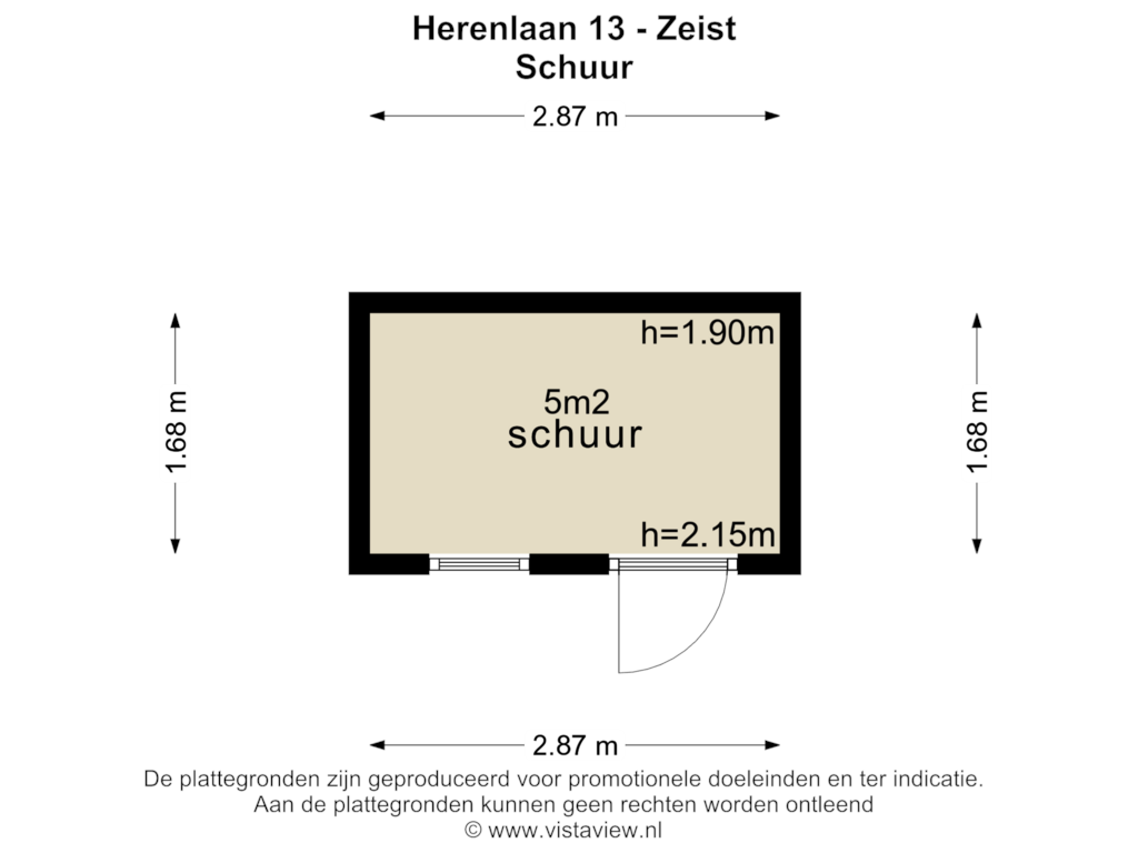 Bekijk plattegrond van SCHUUR van Herenlaan 13