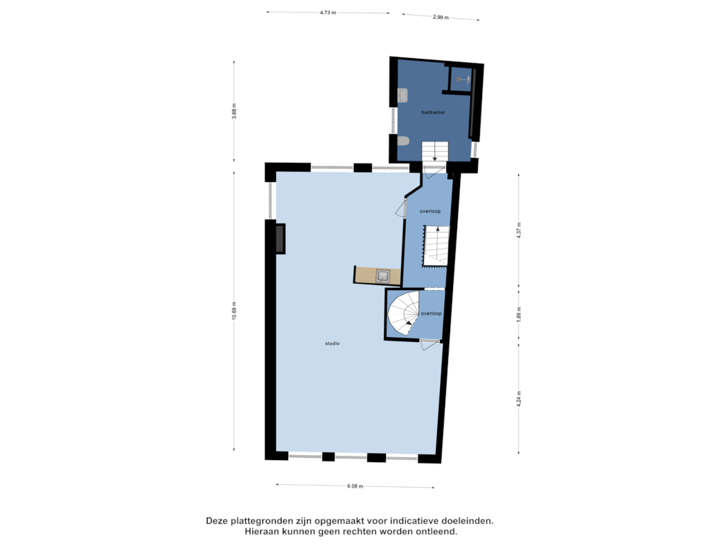 Bekijk plattegrond van Eerste Verdieping van Dam 75