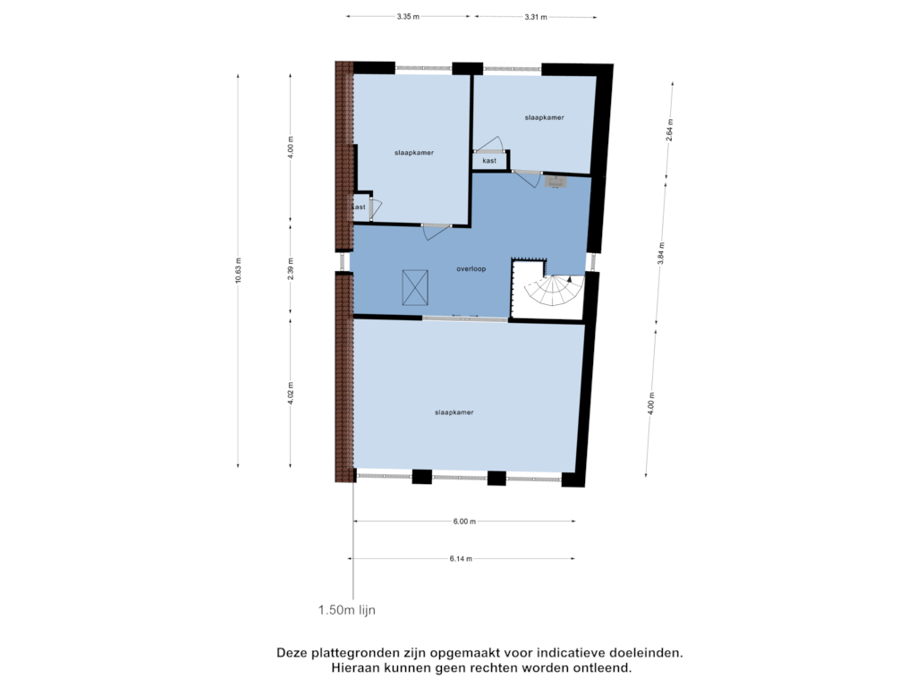 View floorplan of Tweede Verdieping of Dam 75