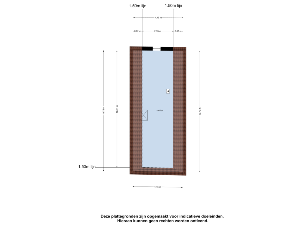 View floorplan of Zolder of Dam 75