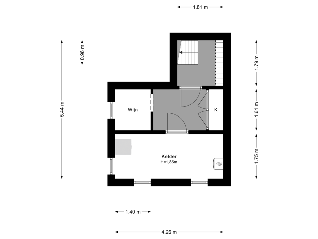 View floorplan of Kelder of Westlaan 48