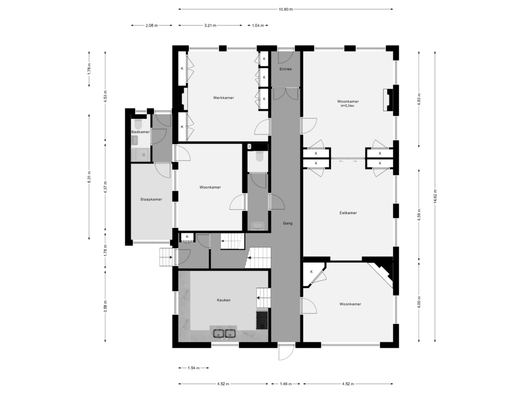 View floorplan of Begane Grond of Westlaan 48