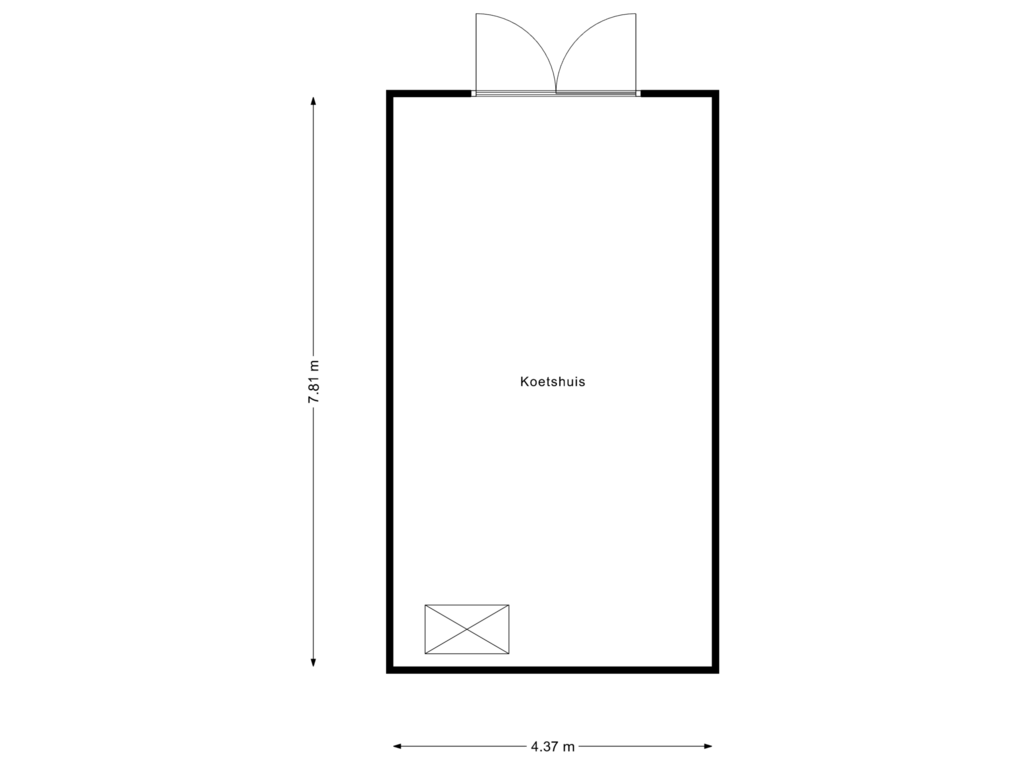 View floorplan of Koetshuis (Begane Grond) of Westlaan 48