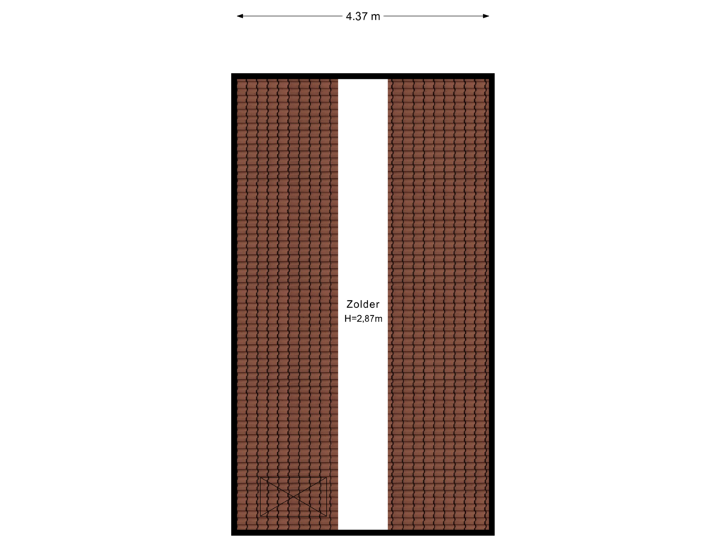 View floorplan of Koetshuis (Zolder) of Westlaan 48