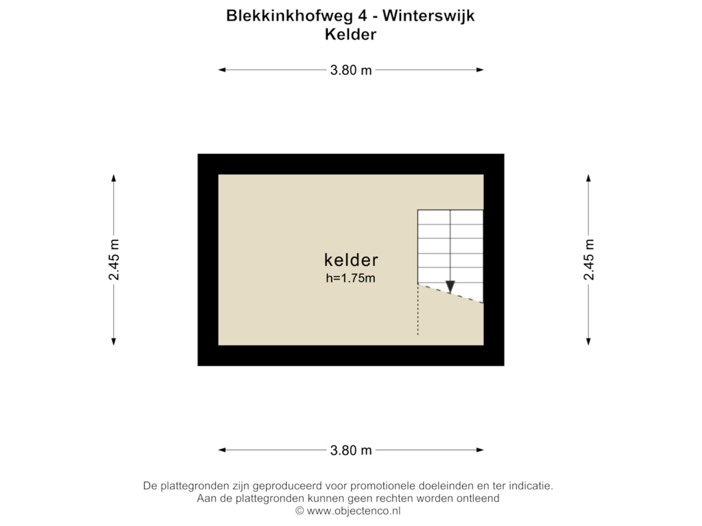 Bekijk plattegrond van KELDER van Blekkinkhofweg 4