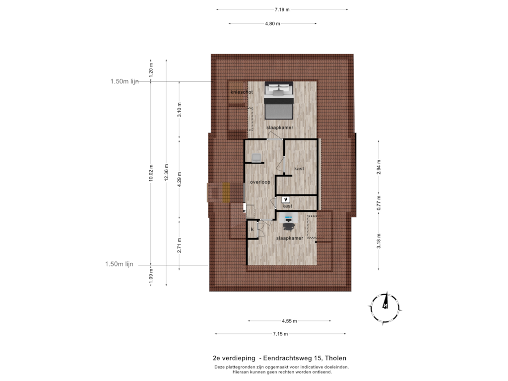 Bekijk plattegrond van 2e verdieping van Eendrachtsweg 15