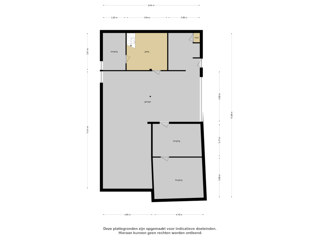 Bekijk plattegrond van Souterrain van Kruisweg 7