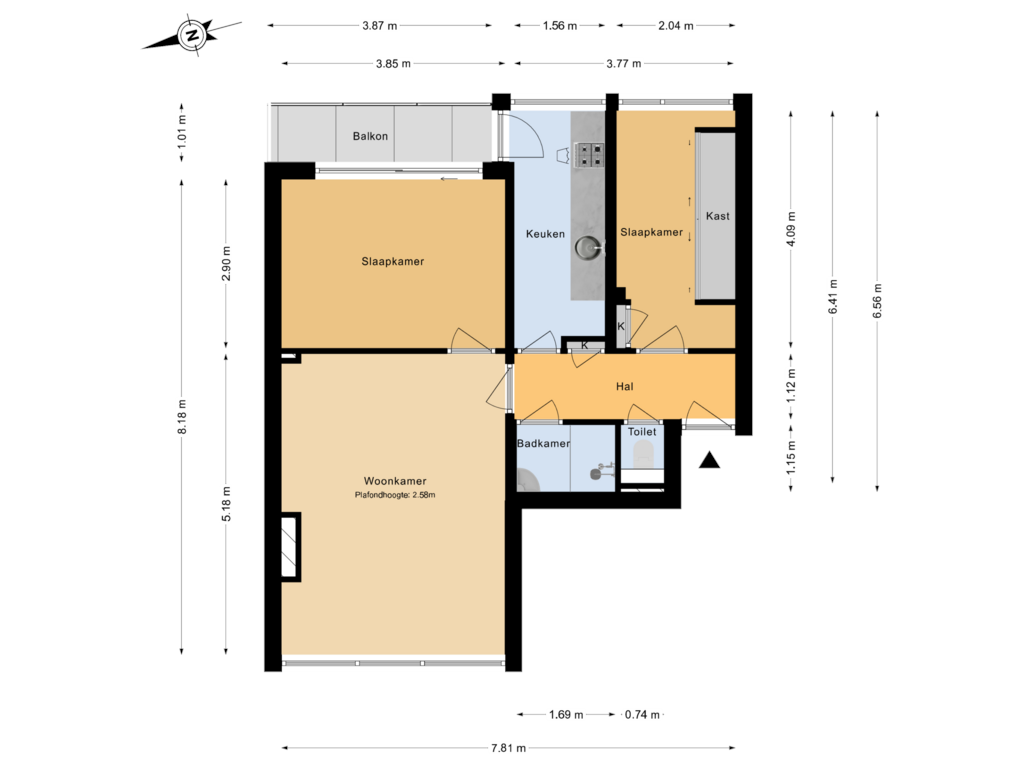 Bekijk plattegrond van Plattegrond van Hugo de Vriesstraat 28