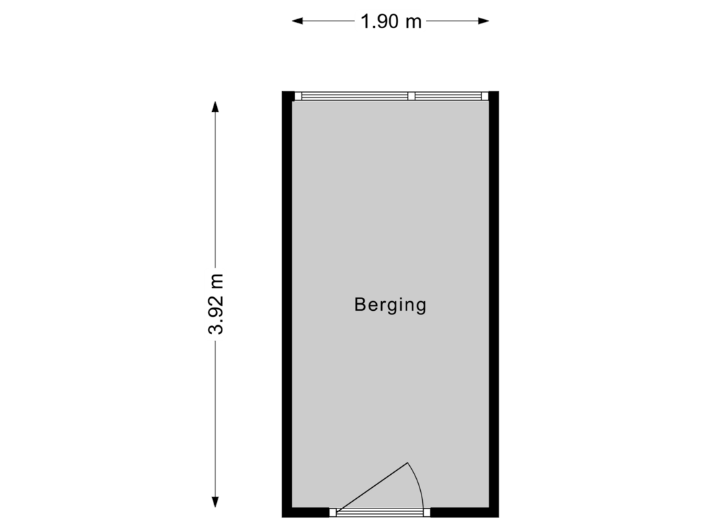 Bekijk plattegrond van Berging van Hugo de Vriesstraat 28