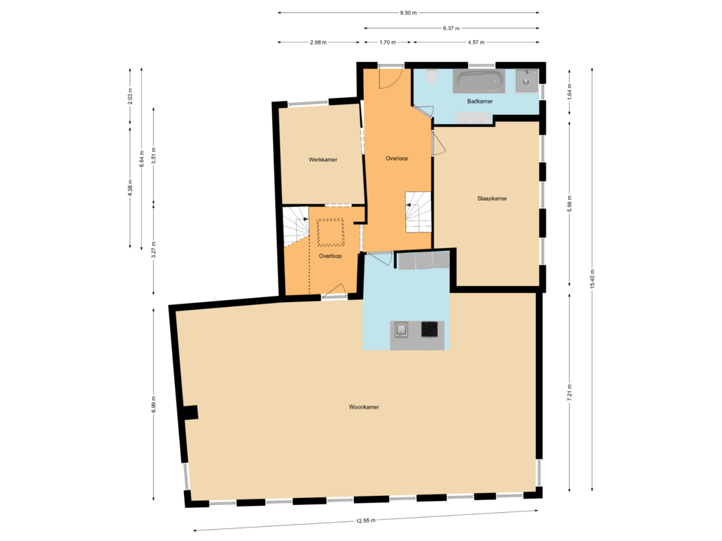 Bekijk plattegrond van Floor 1 van Kaatsplein 3