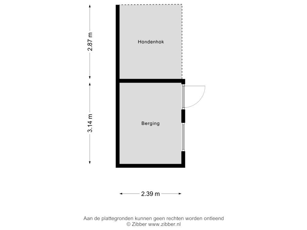 Bekijk plattegrond van Berging van Kerkkuilenweg 2