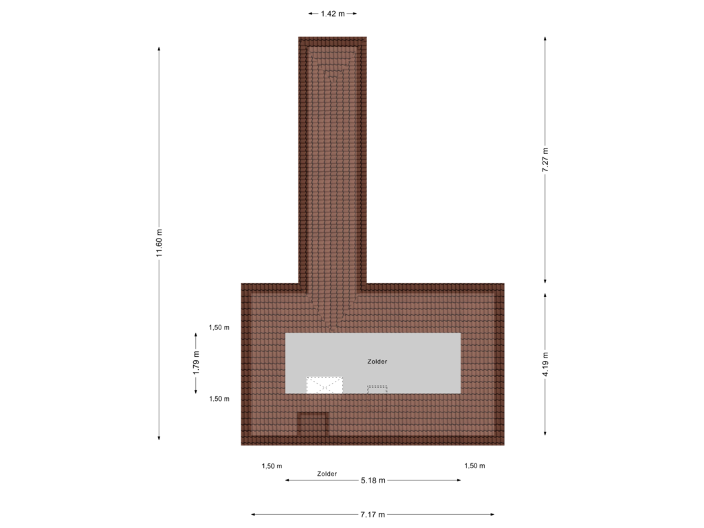 Bekijk plattegrond van Zolder van Rossweg 4