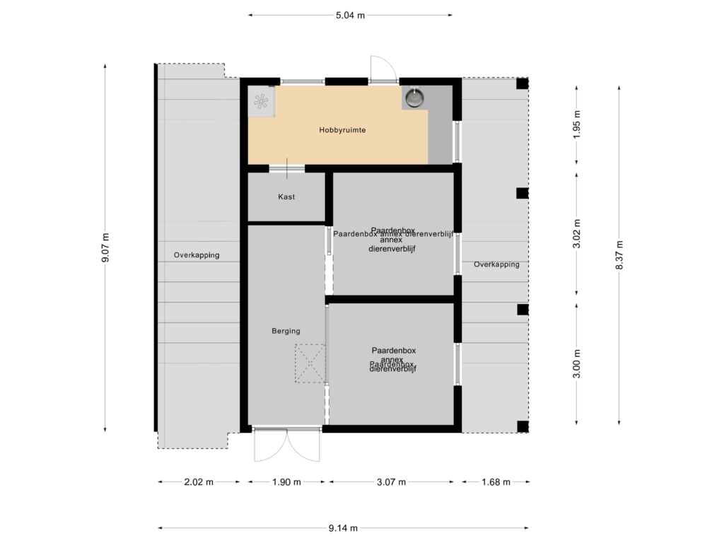 Bekijk plattegrond van Bijgebouw van Rossweg 4