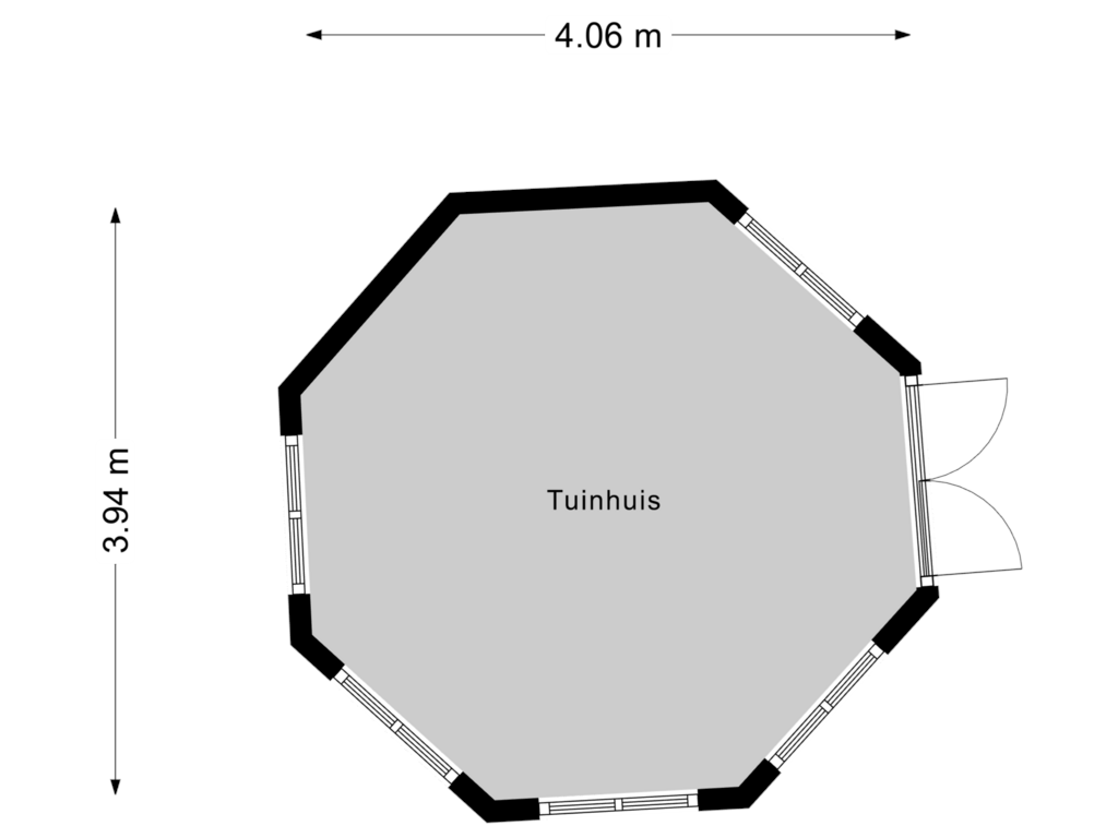 Bekijk plattegrond van Tuinhuis van Rossweg 4