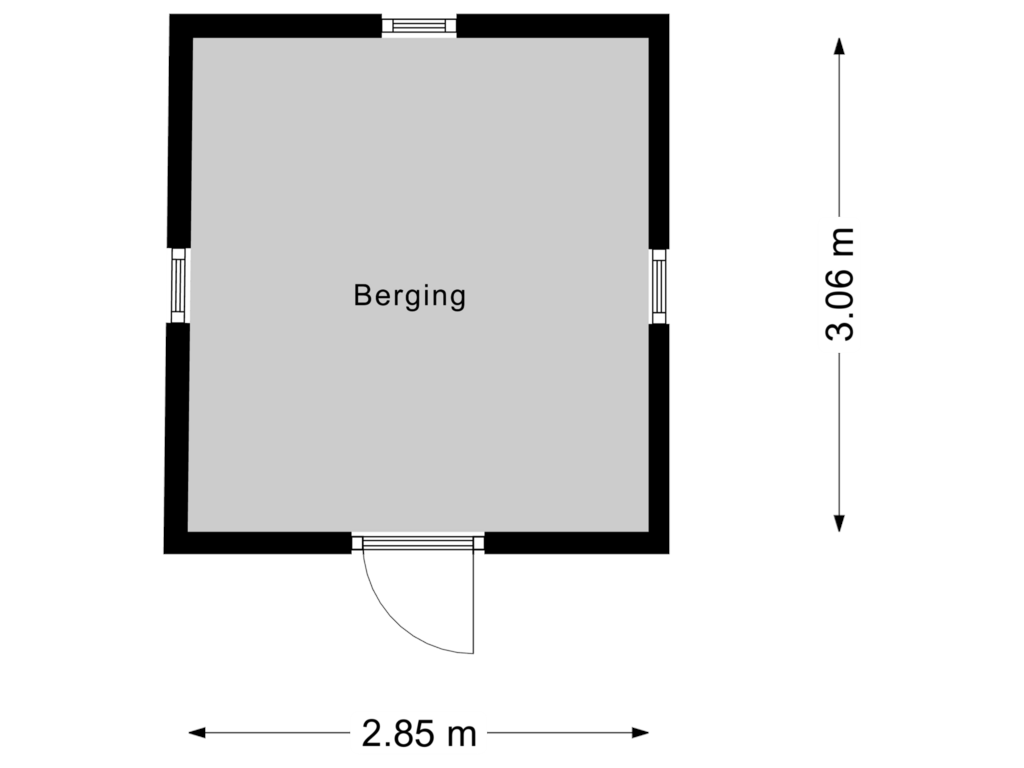 Bekijk plattegrond van Berging van Rossweg 4