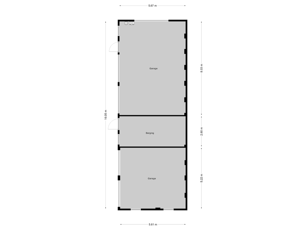 Bekijk plattegrond van Garage van Rossweg 4