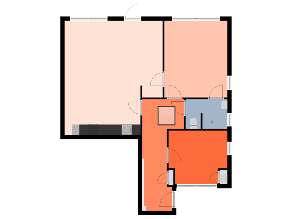 Bekijk plattegrond van Begane grond van van Limburg Stirumlaan 4-A