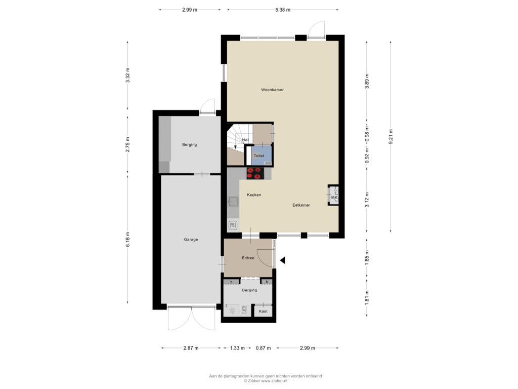 View floorplan of Begane Grond of Waterranonkel 25