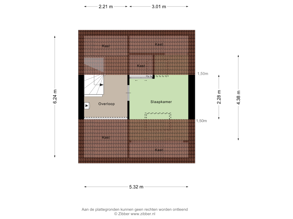 View floorplan of Tweede Verdieping of Waterranonkel 25