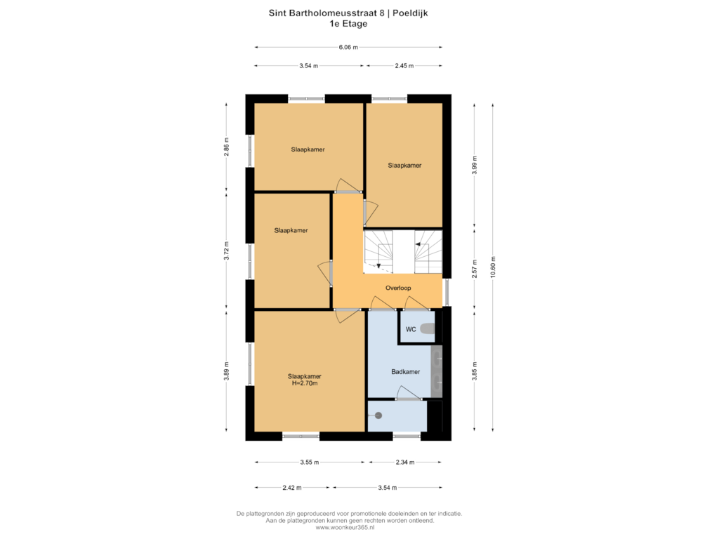 Bekijk plattegrond van 1e Etage van Sint Bartholomeusstraat 8