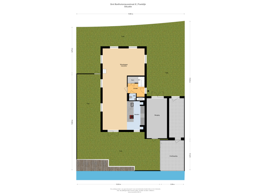 Bekijk plattegrond van Situatie van Sint Bartholomeusstraat 8