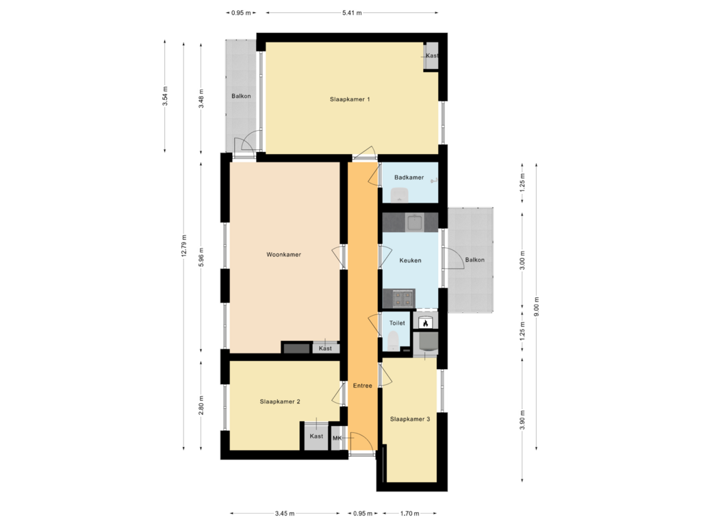 Bekijk plattegrond van Appartement van Gerdesiaweg 571