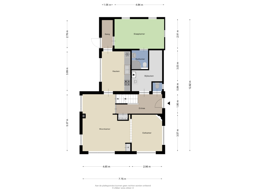 Bekijk plattegrond van Begane grond van Van Akenwei 13