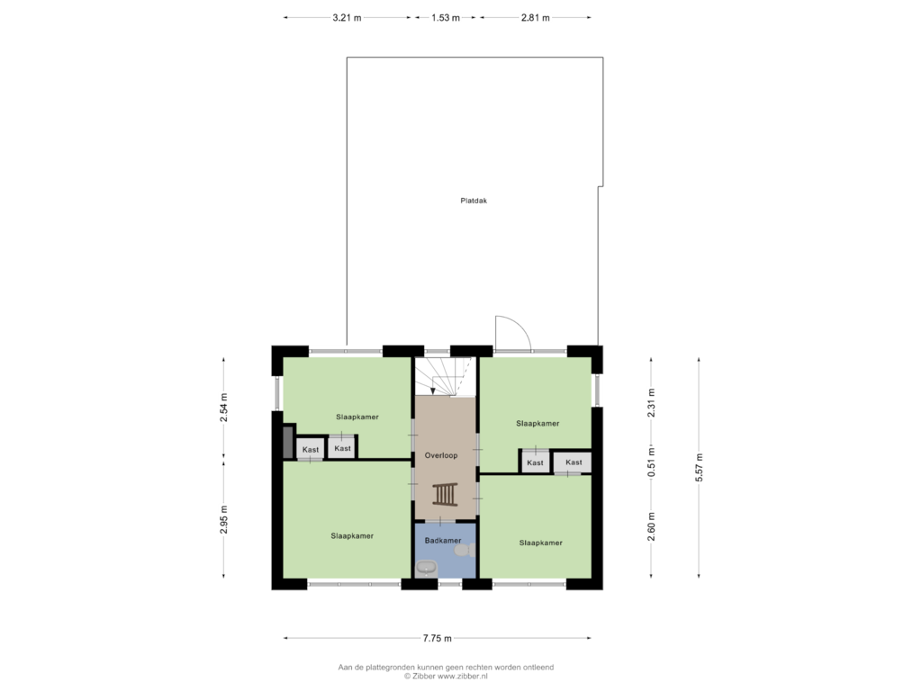 Bekijk plattegrond van Eerste Verdieping van Van Akenwei 13