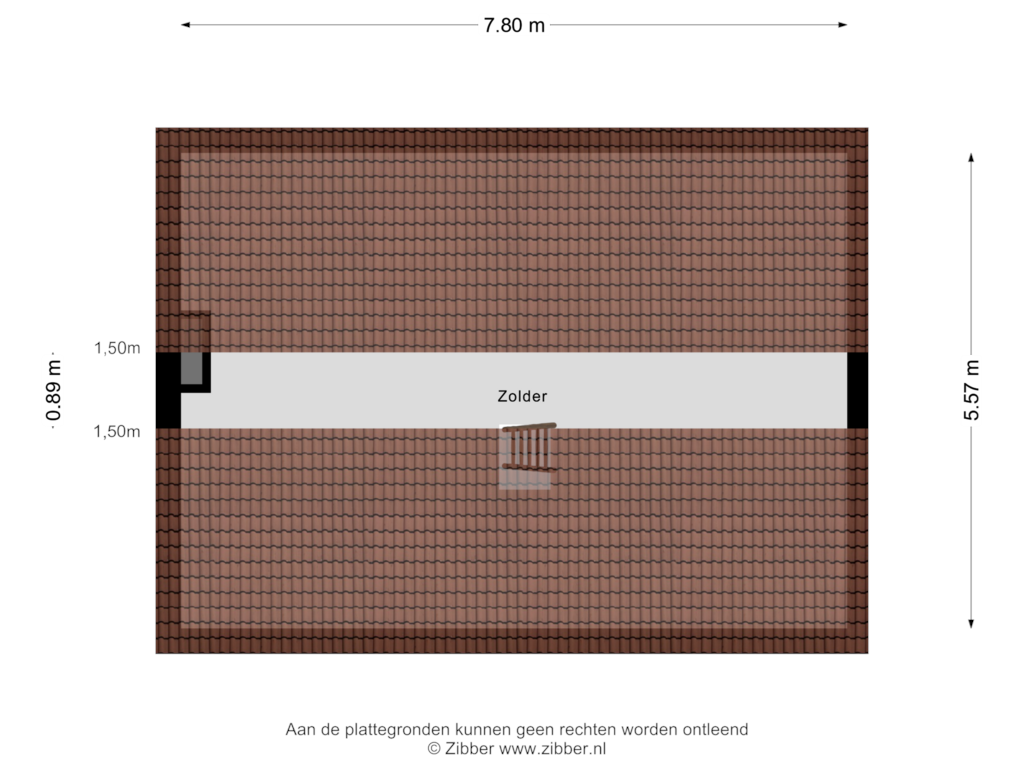 Bekijk plattegrond van Zolder van Van Akenwei 13