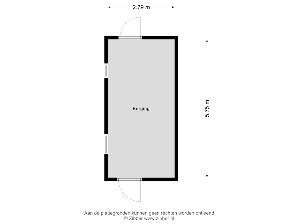 Bekijk plattegrond van Berging van Van Akenwei 13