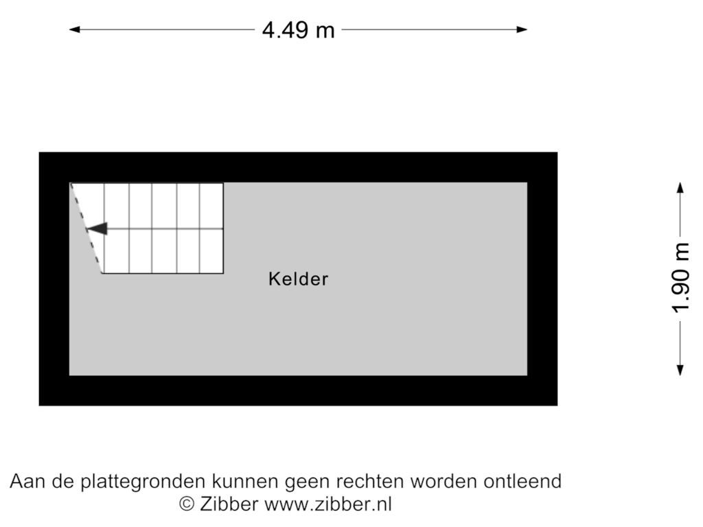 Bekijk plattegrond van Kelder van Van Akenwei 13