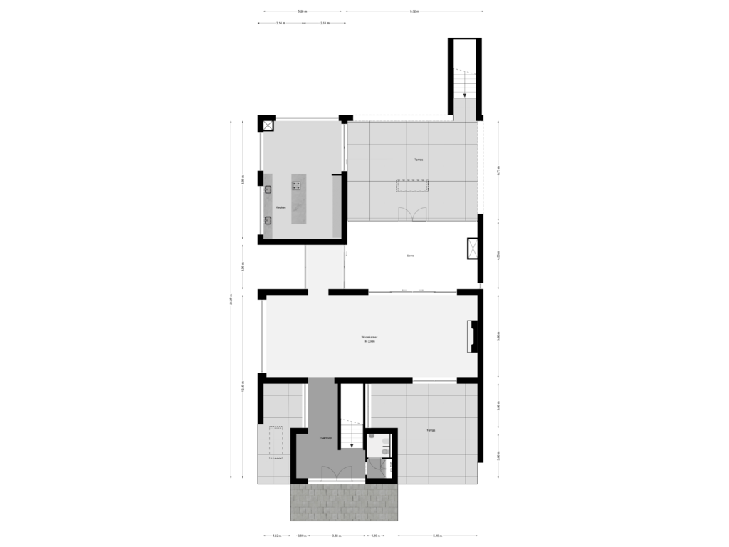 Bekijk plattegrond van 1e Verdieping van Zuidbuurtseweg 1-A