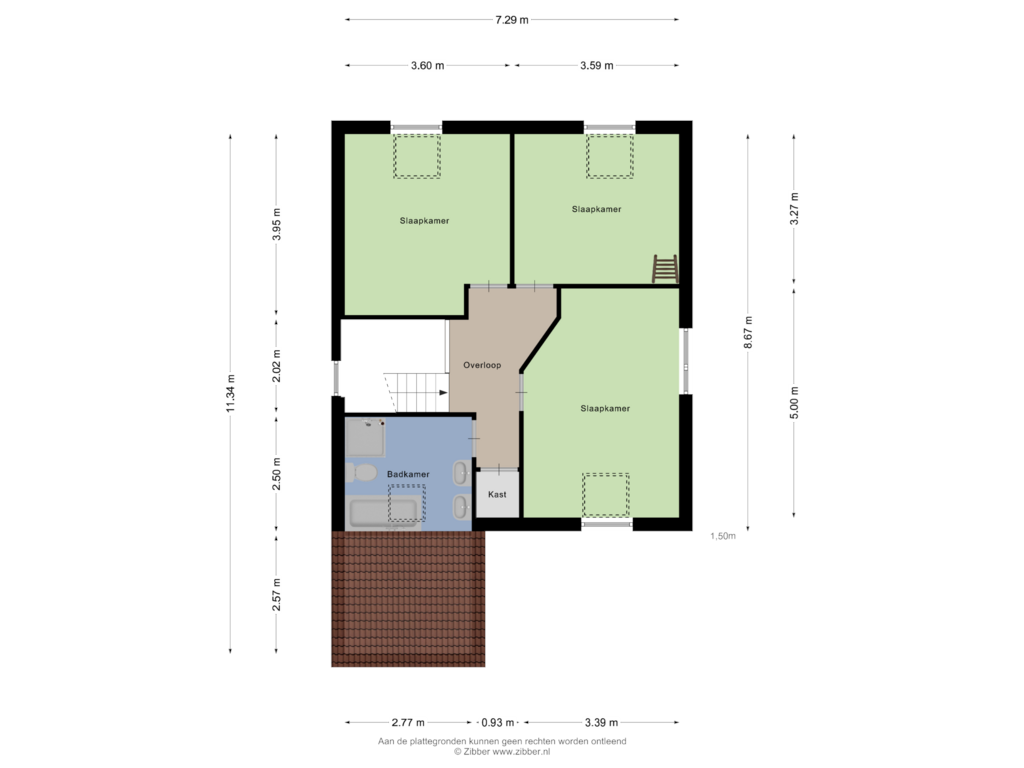 Bekijk plattegrond van Eerste Verdieping van Reusensestraat 30