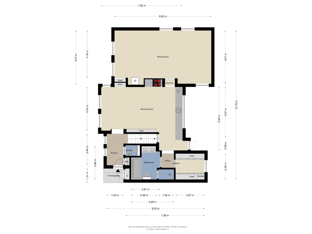 Bekijk plattegrond van Begane Grond van Westfriesedijk 57