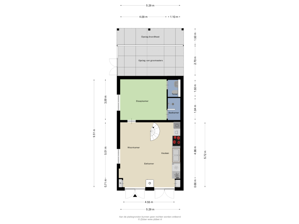 Bekijk plattegrond van Tuinhuis van Westfriesedijk 57