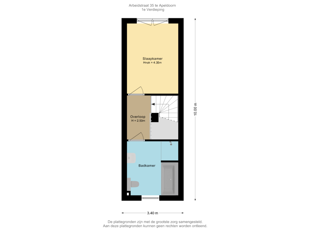 Bekijk plattegrond van 1e Verdieping van Arbeidstraat 35