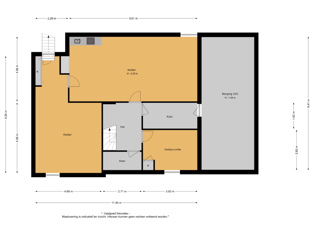 Bekijk plattegrond van Kelder van Middelveld 56