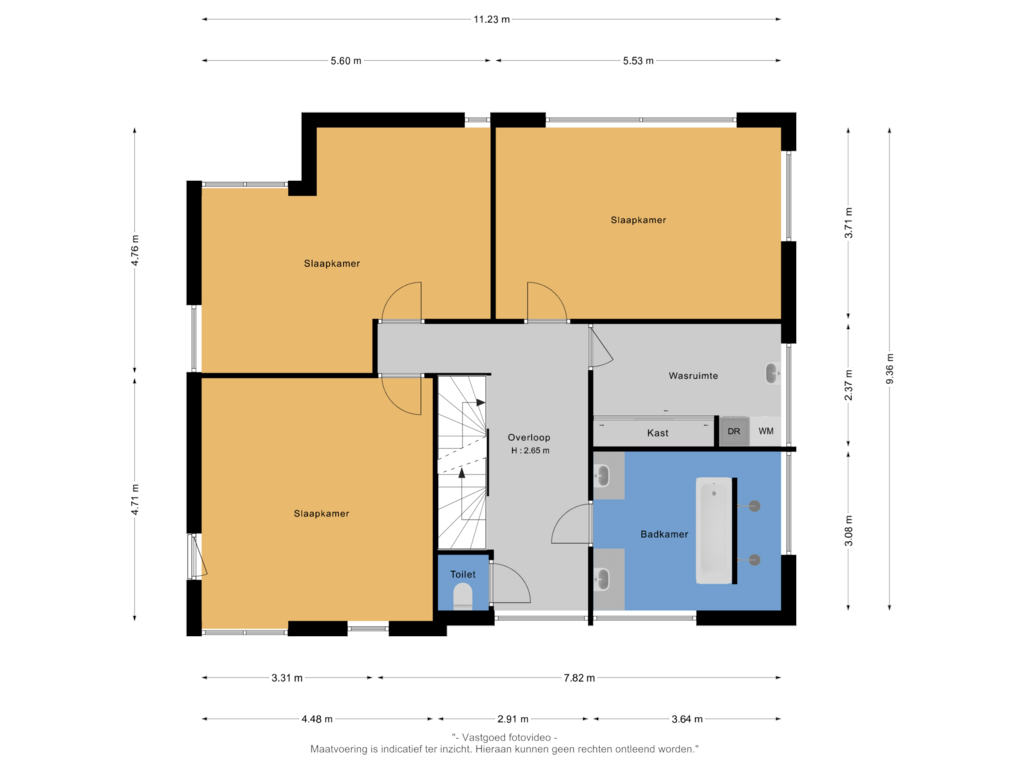 Bekijk plattegrond van 1e verdieping van Middelveld 56