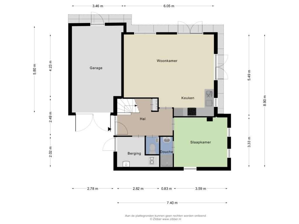 View floorplan of Begane grond of Zandplaat 24